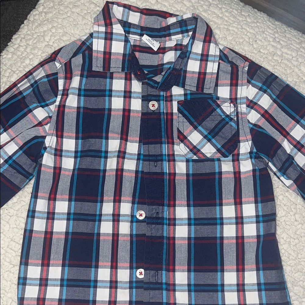 Healthtex Multicolor Plaid Button-Down Shirt